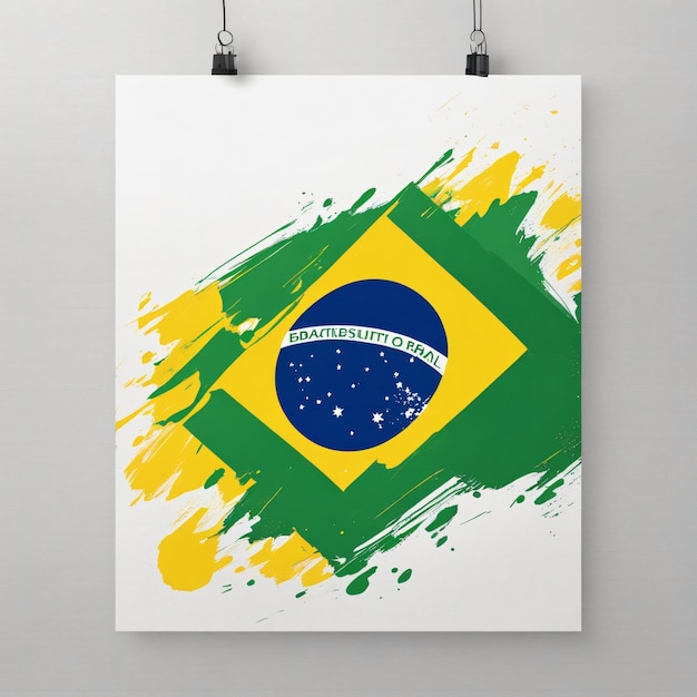 Arte digital de la bandera de Brasil