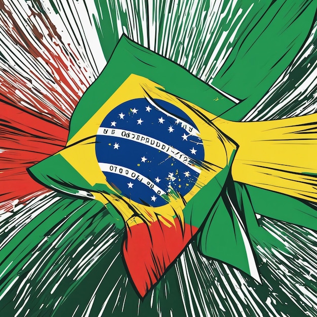 Arte digital de la bandera de Brasil