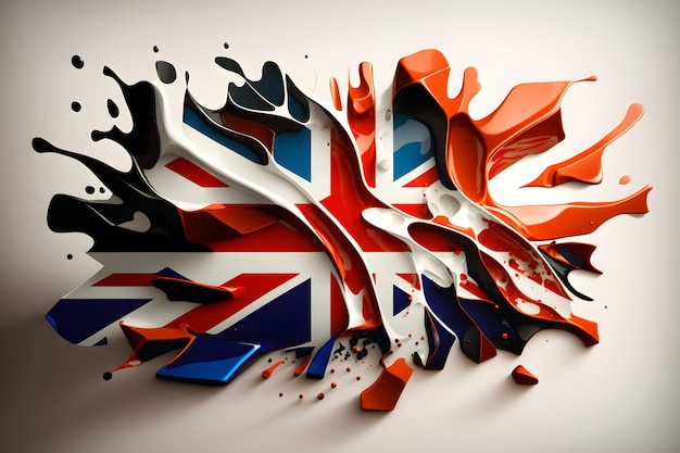 Un arte digital de la bandera de gran bretaña