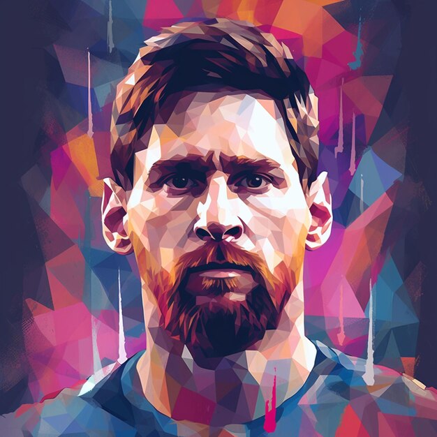 Arte digital da camisola de Leonel Messi da Argentina