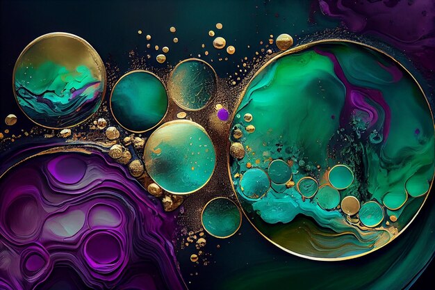 Arte digital de padrão de relógio fractal colorido para design gráfico criativo