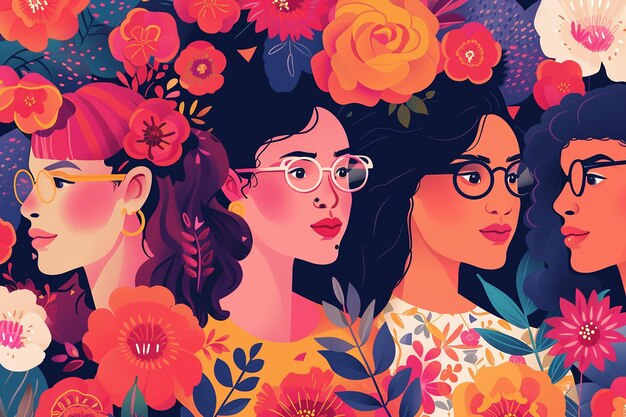 Arte digital para el Día Internacional de la Mujer