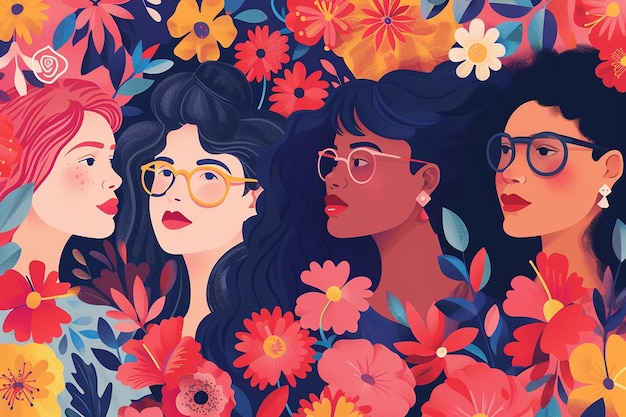 Arte digital para el Día Internacional de la Mujer