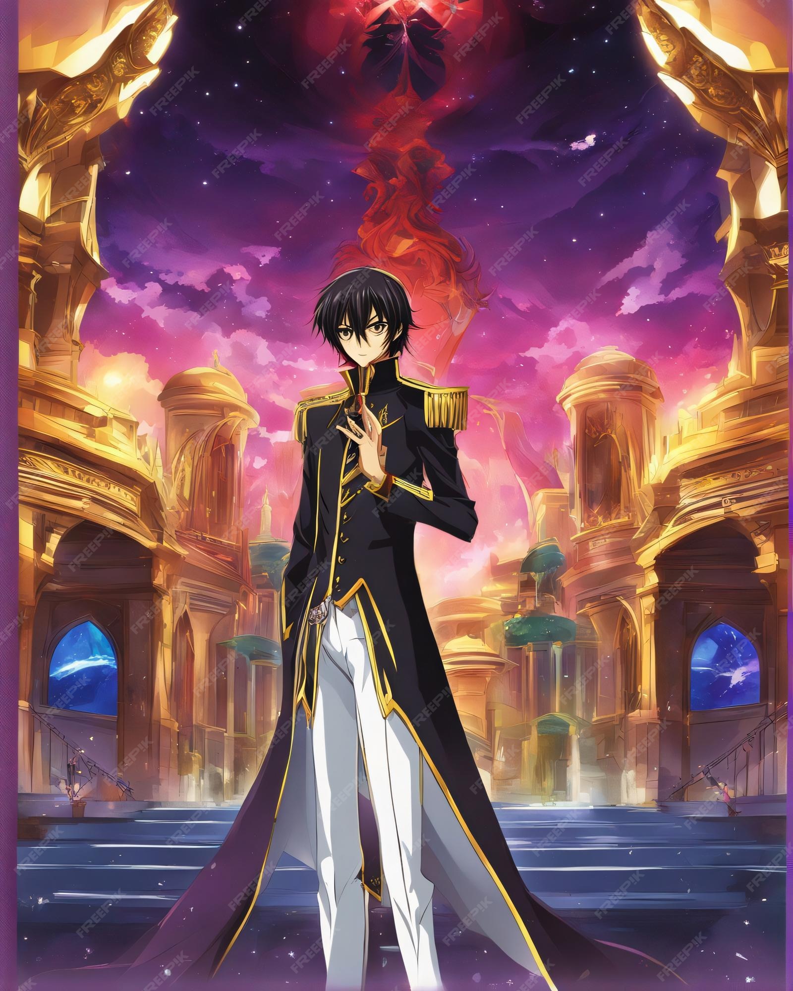 Arte digital do personagem de desenho animado lelouch lamperouge