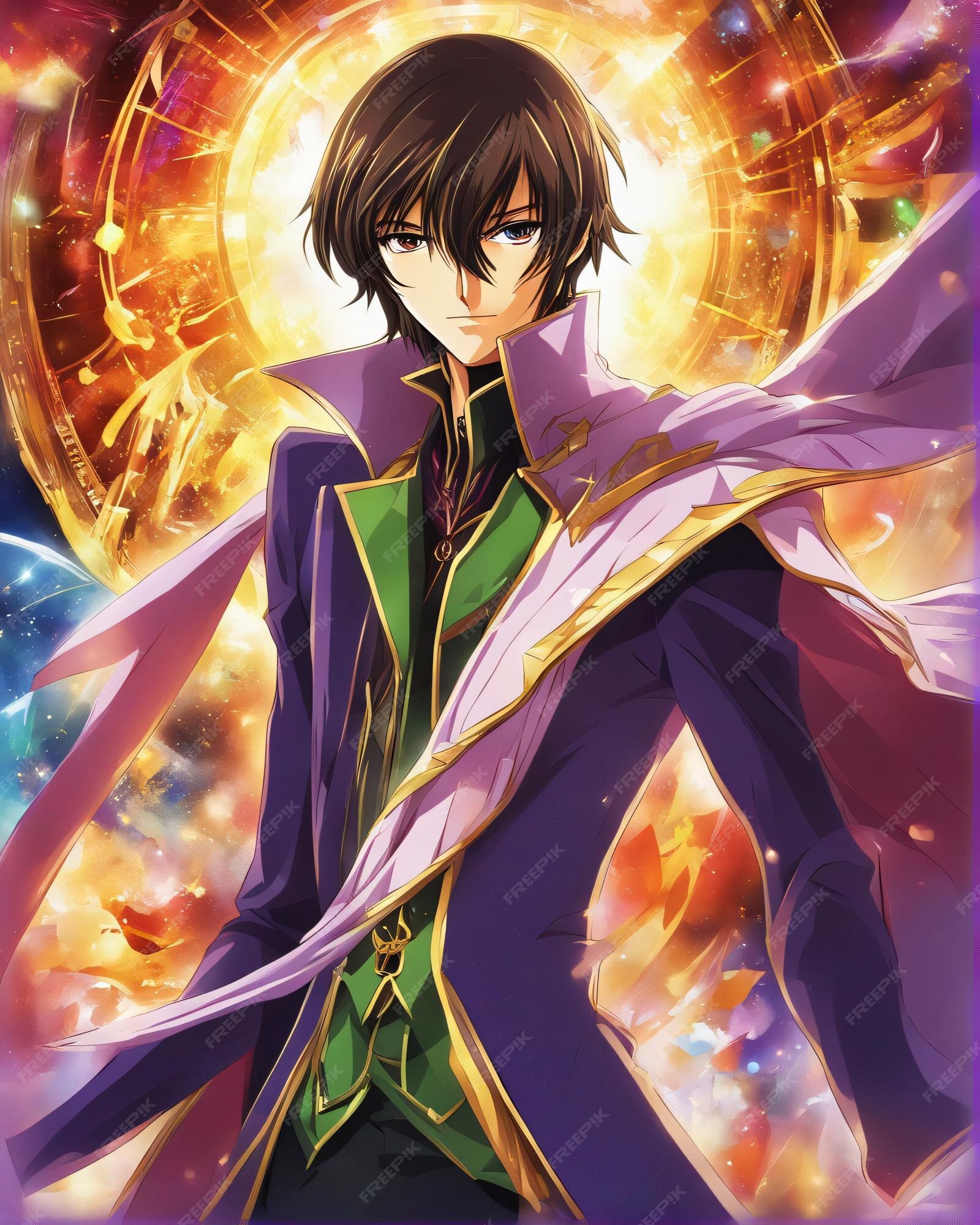 Arte digital do personagem de desenho animado lelouch lamperouge