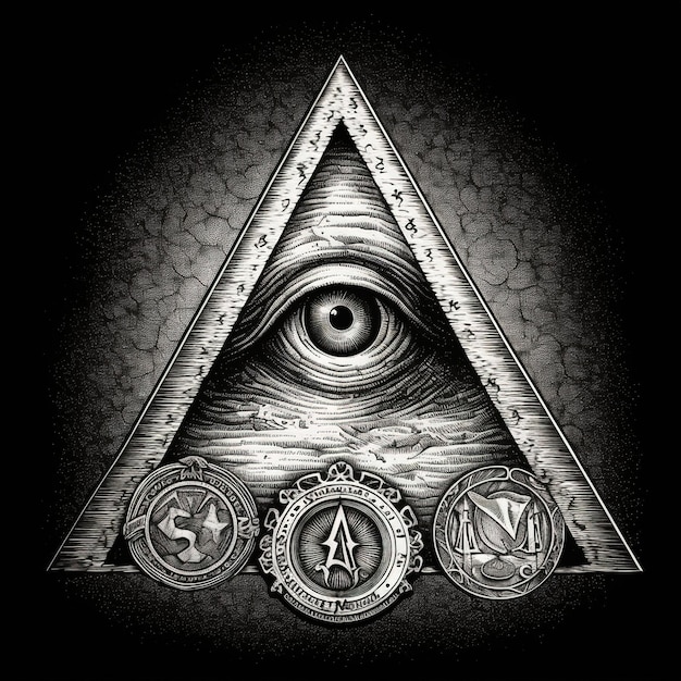 Arte digital do símbolo illuminati