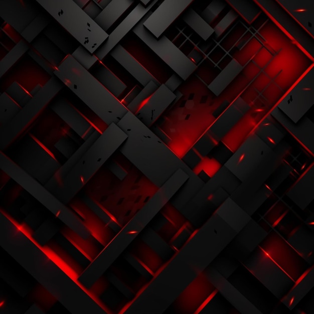 Arte digital em preto e vermelho com fundo preto
