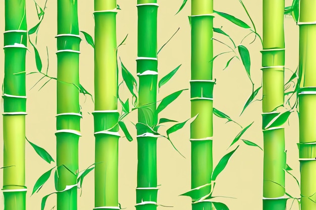 arte digital mínima padrão regular natureza bambu 5