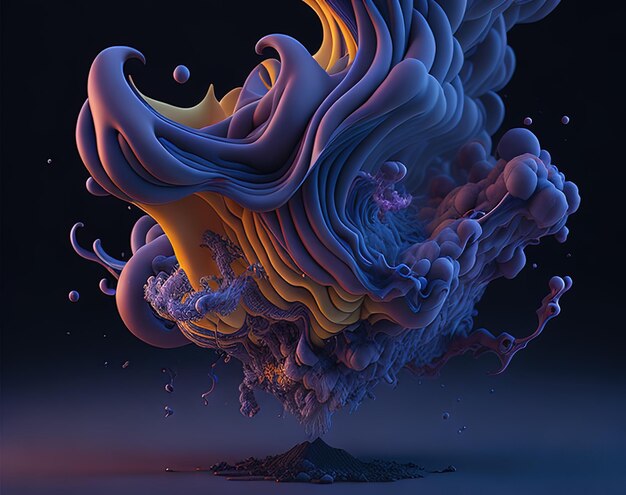 Un arte digital de una nube con un fondo azul y las palabras 'la palabra' en él '