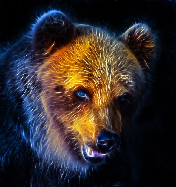 Arte digital de un oso