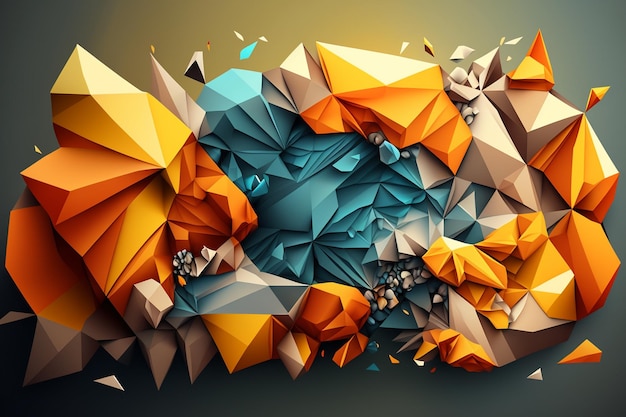 Un arte digital de rocas