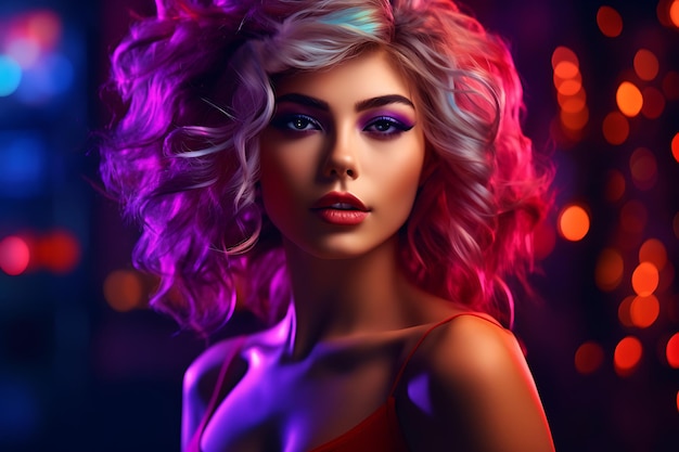 arte digital seleccionado para el concepto de fotografía de belleza de la vida nocturna