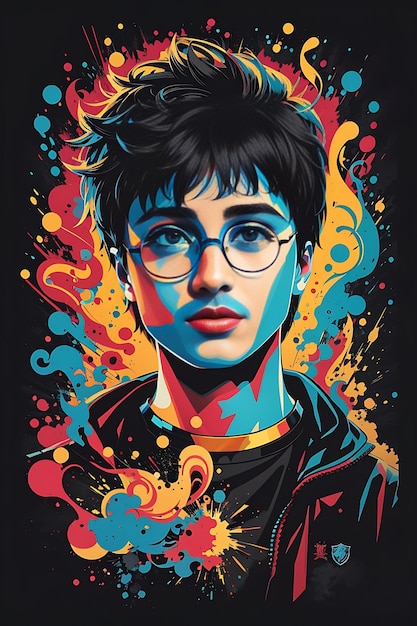 Arte digital seleccionado para Harry Potter DISEÑO DE CAMISETA GENERADO POR IA