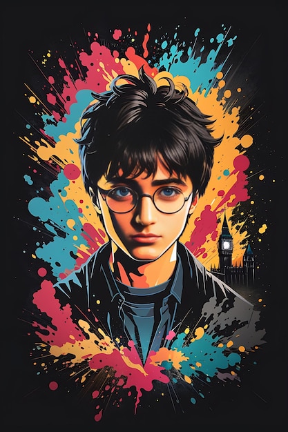 Arte digital seleccionado para Harry Potter DISEÑO DE CAMISETA GENERADO POR IA