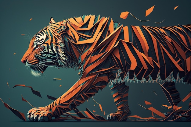 Arte digital seleccionado para el tigre