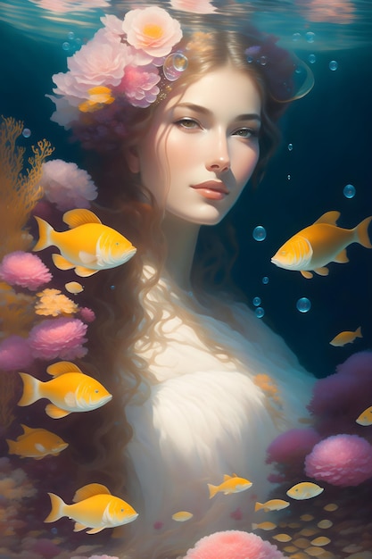 Arte digital de sirena