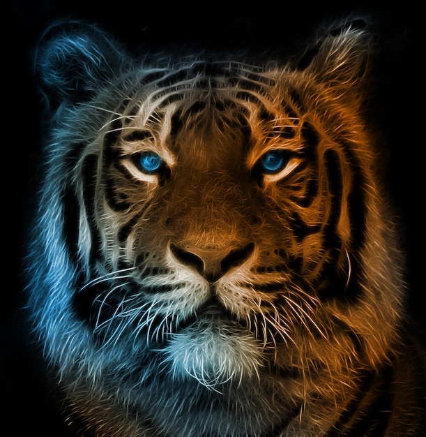 Arte digital de un tigre