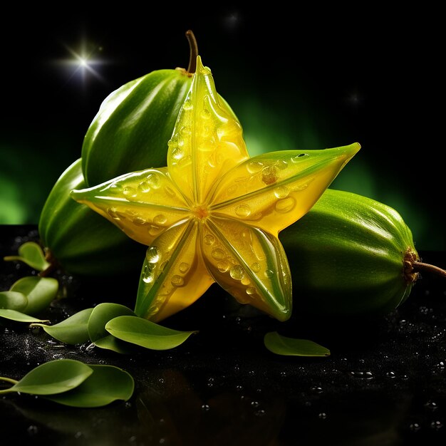 Arte digital ultra realista de carambola de carambola