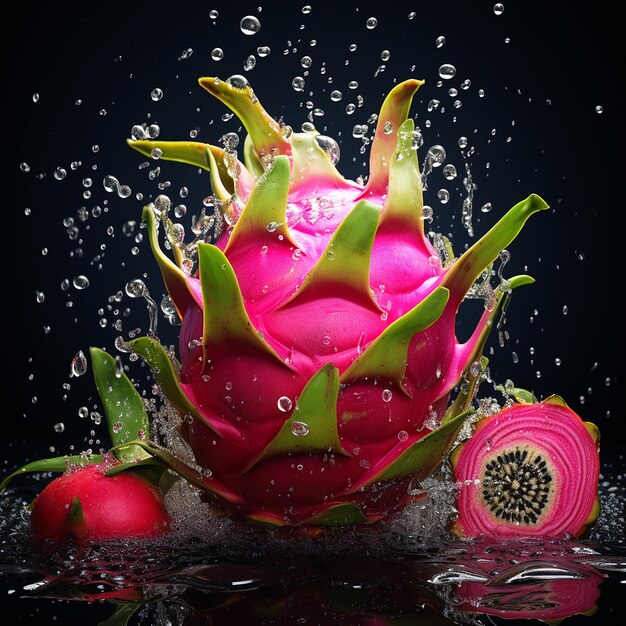Arte digital ultra-realista de Pitaya da Fruta do Dragão