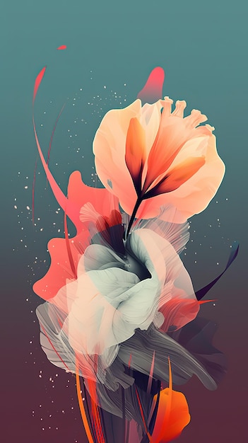 arte digital uma flor