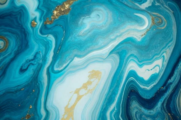 Arte do oceano abstrata Estilo de luxo natural incorpora os redemoinhos de mármore ou as ondulações de ágata