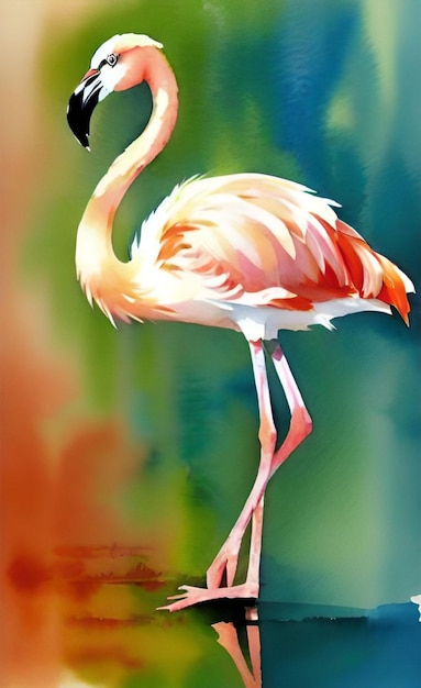 arte do pássaro flamingo