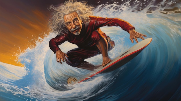 Arte do Surf Foto de Albert Einstein