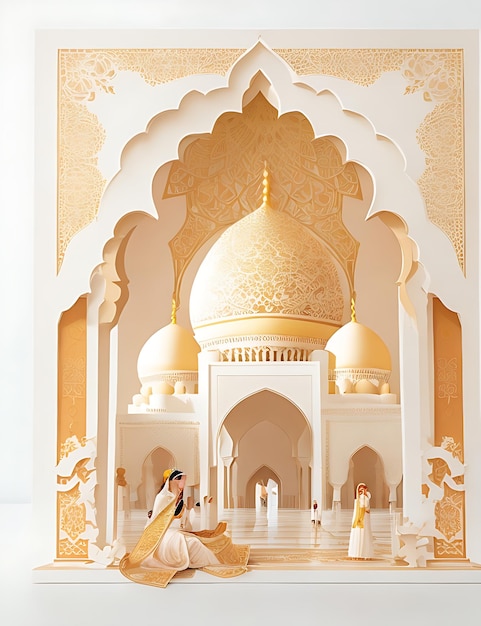 Arte em papel da Mesquita Sheikh Zayed