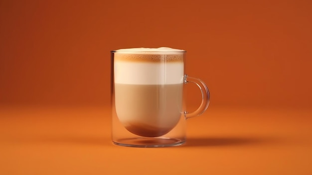 Foto el arte del espresso en naranja cálida