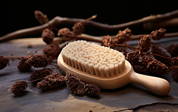 El arte de la exfoliación cepillo corporal de cerdas naturales