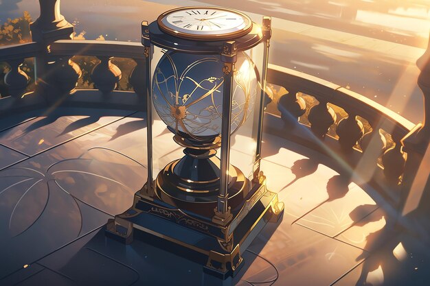 El arte de la fantasía del reloj de arena de los eones