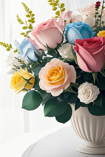 Arte floral colorida e bonita arranjo de flores decoração papel de parede ilustrações de fundo