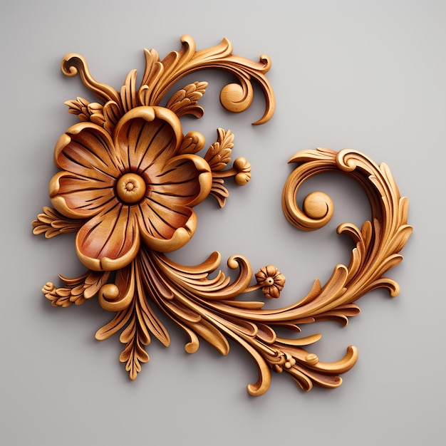 Arte floral criativa em madeira Design de flores em madeira