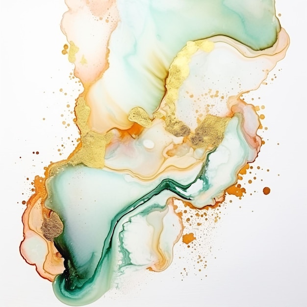 Foto arte fluida abstrata de luxo pintura de fundo técnica de tinta de álcool