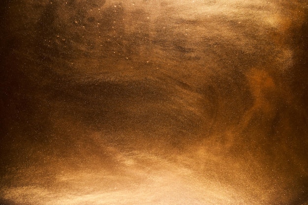 Arte fluida líquida Fundo abstrato Jatos ocre e anéis de fumaça dançando tintas acrílicas espaço subaquático explosão de cor do oceano