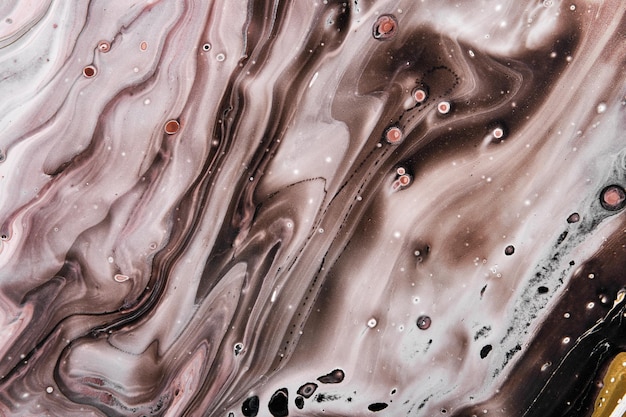 Arte fluido acrílico Ondas y manchas marrones y beige Fondo o textura de piedra de ágata de mármol abstracto