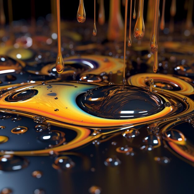 Foto arte fluido sueños salpicaduras de color abstracto representaciones 3d diseños líquidos