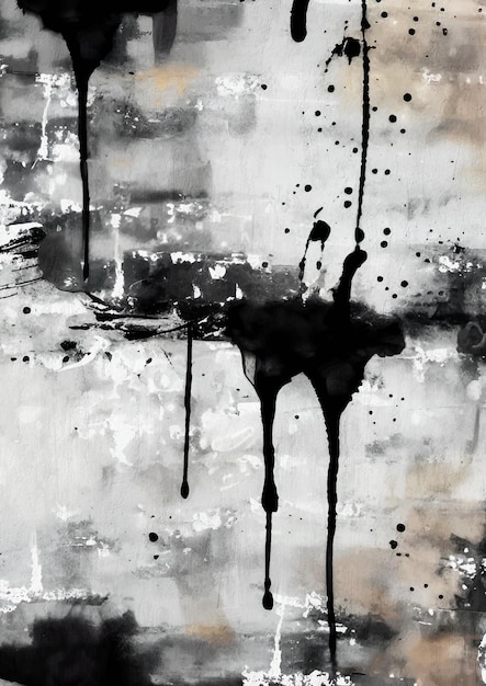 Arte de fondo moderno de pintura abstracta negra grunge