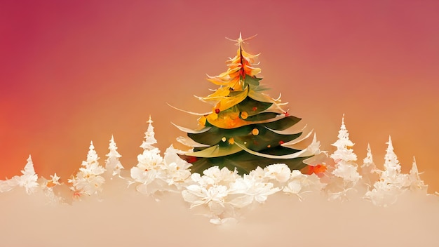 Arte de fondo para la plantilla de imagen de árbol de Navidad