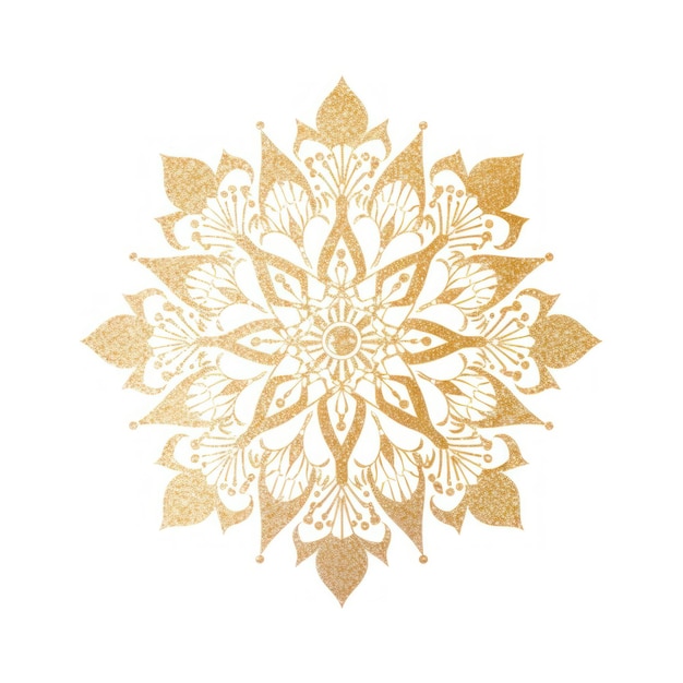 Arte de la forma del patrón del icono del mandala de oro