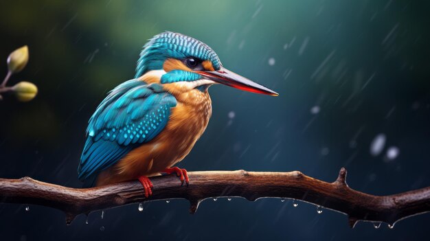 Arte fotorrealista de Kingfisher Caricaturas vibrantes com hiperdetalhes