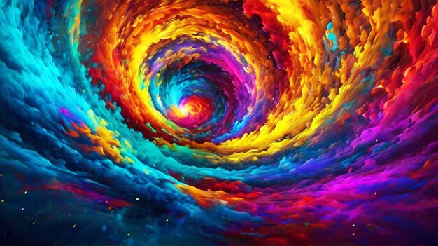 Arte fractal colorida com efeito de desfocamento de movimento fundo abstrato para design criativo