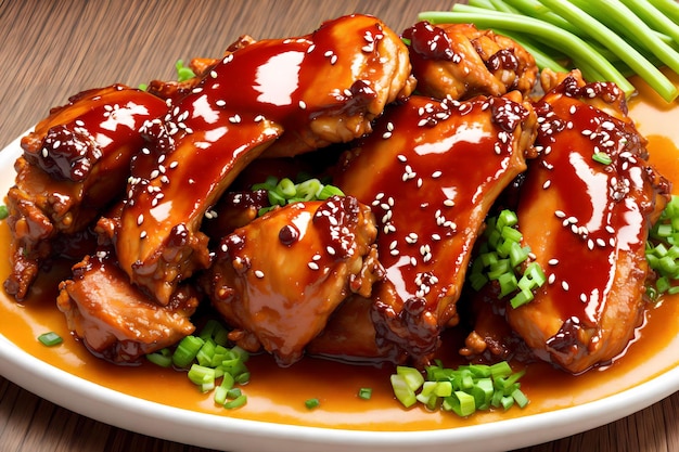 Arte generativa Asa de Frango Teriyaki por IA