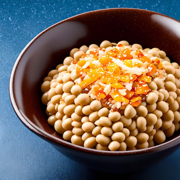 Arte generativo de comida japonesa Natto por AI