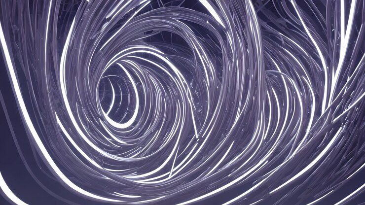 Foto arte generativo de línea de alambre complejo futurista abstracto por ai