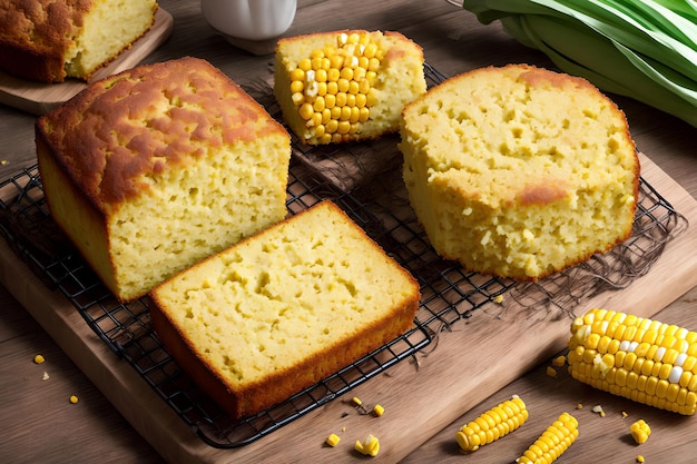 Arte generativo de pan de maíz hecho en casa por IA