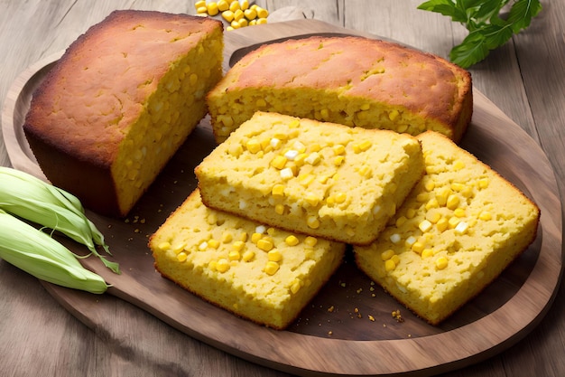 Arte generativo de pan de maíz hecho en casa por IA