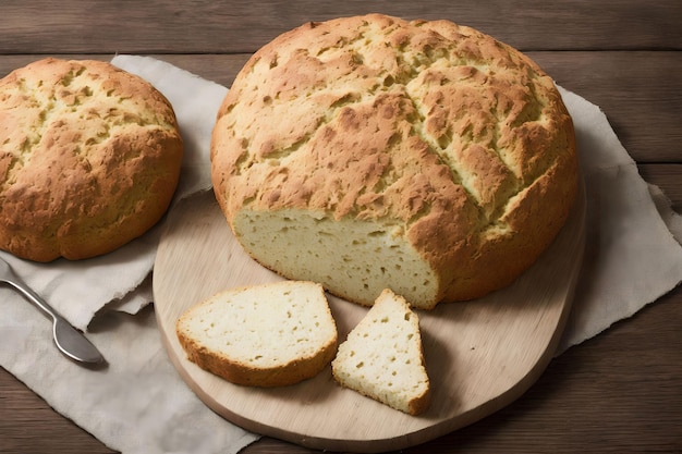 Arte generativo de pan de soda irlandés hecho en casa por IA