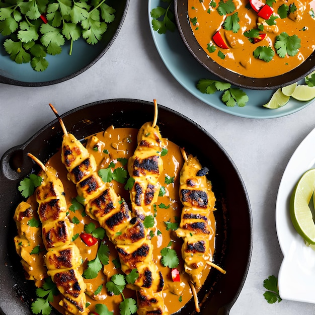 Arte generativo Thai Chicken Satay por AI