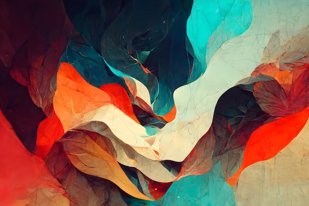 Arte gerada pela rede neural de fundo colorida abstrata como pintura